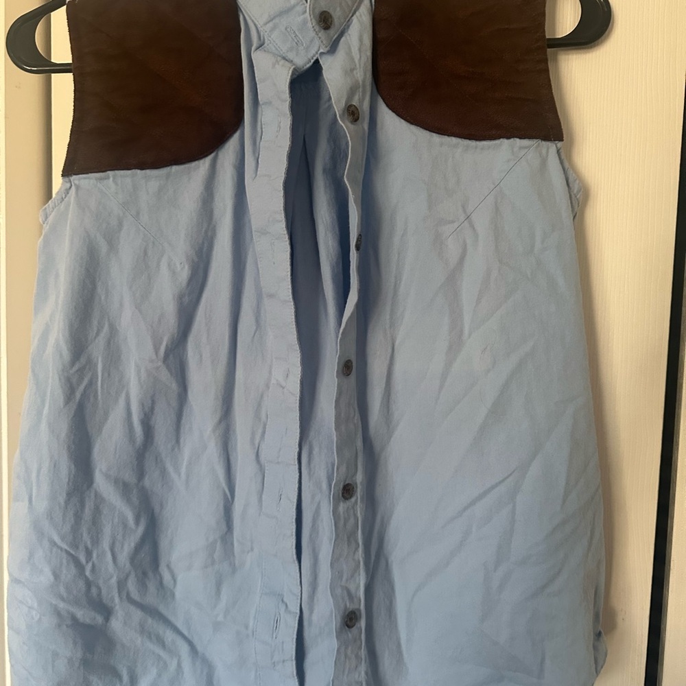 Woman’s King Ranch Blue and Brown Shirt hunting shirt